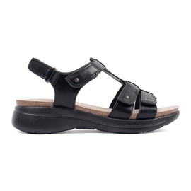 Goodin Sandalias cómodas mujer negras negro