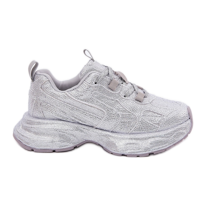 Zapatillas de deporte para mujeres decoradas con circones de plata