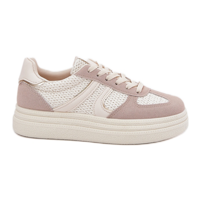 Zapatillas con Plataforma para Mujer, Beige