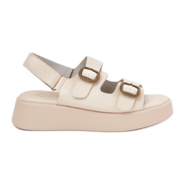 Sandalias para mujeres en plataforma y cuñas con beige de hebilla Sandalias para mujeres en plataforma y cuñas con beige de hebilla