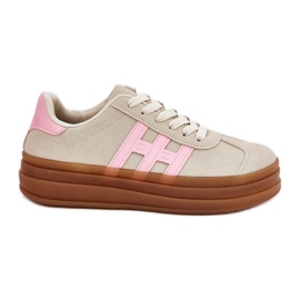 Zapatillas con Plataforma para Mujer, Beige