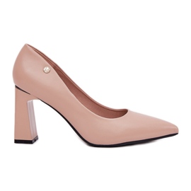 Vinceza Bombas elegantes en la barbilla Vincez 62221 beige