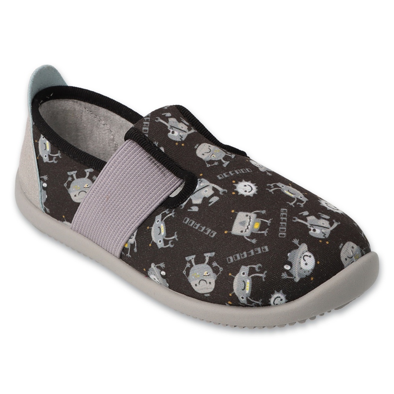 Befado Black Children's Slippers en aplicaciones 901x023 negro