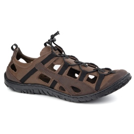 Olivier Zapatos de bicicleta de cuero para hombres 262 kz marrón