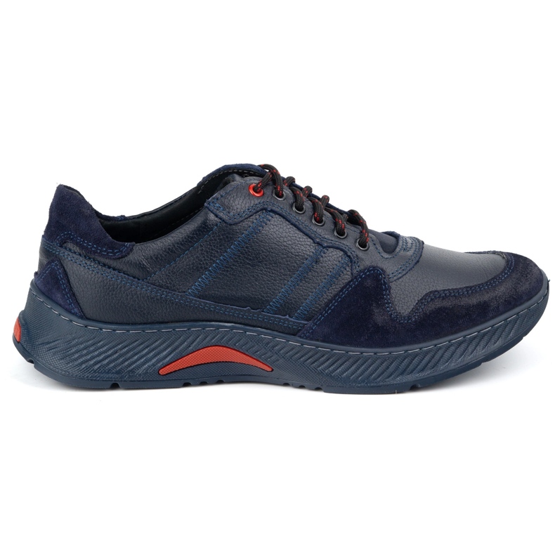 Olivier Encaje de cuero para hombres: zapatos deportivos estilo 315gt floter floter azul
