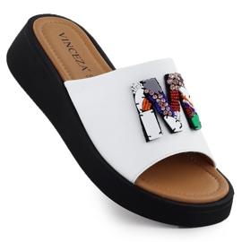 Zapatillas blancas para mujeres Vinceza 66623 blanco