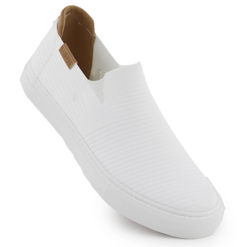 Las zapatillas textiles se deslizan en Białe Big Star RR274717 blanco