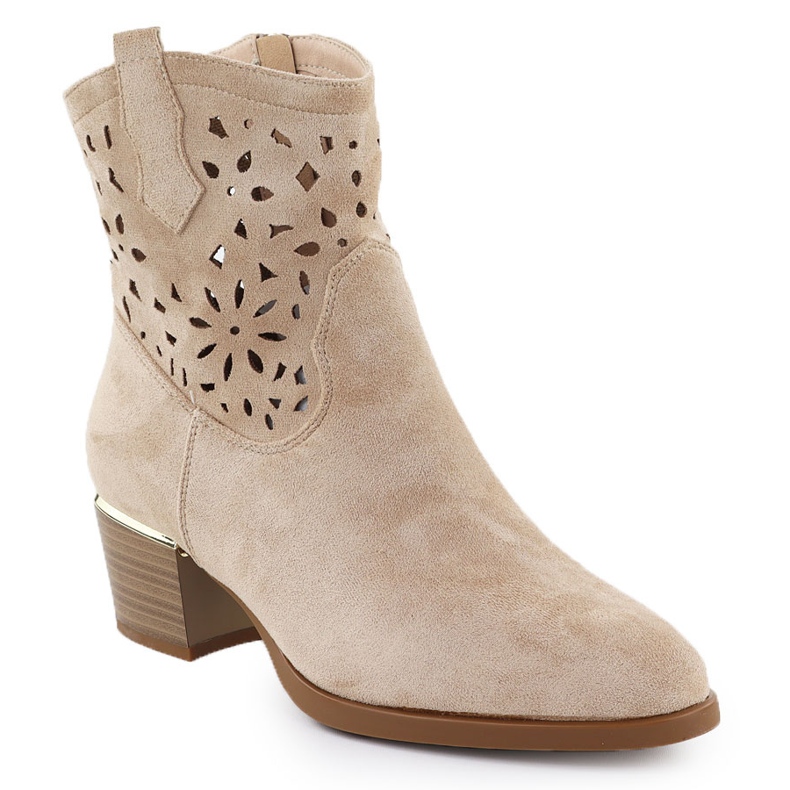 Vinceza Botas de pura femenina beige beige vincza 58452