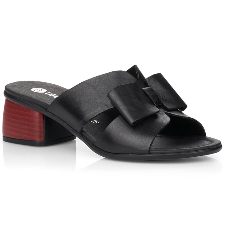 Flip de cuero para mujeres en el bloque negro Remonte R8759-01