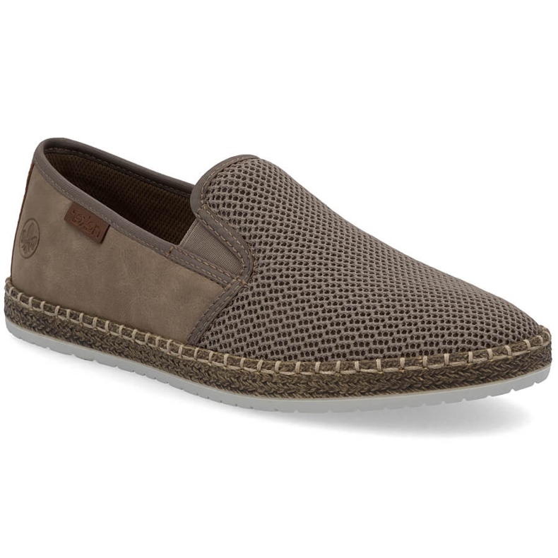 Zapatos para hombres insertados beige rieker b5265-65