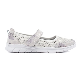 Goodin Ballerinas deportivas de cuero de cuero blanco blanco