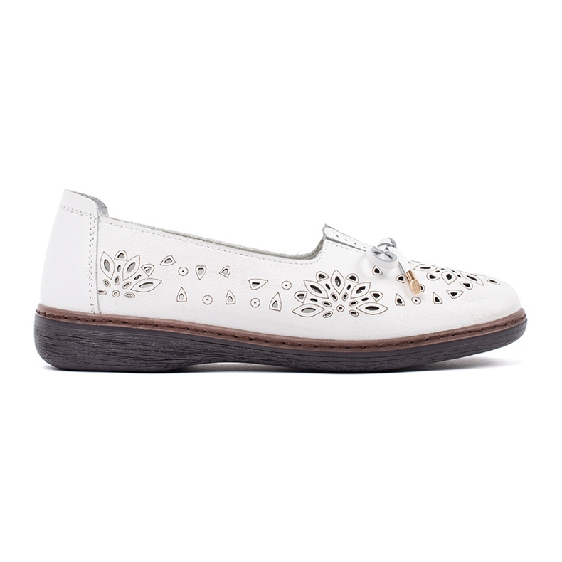 Goodin Zapatos de cuero blancos con arco Goodin Zapatos de cuero blancos con arco