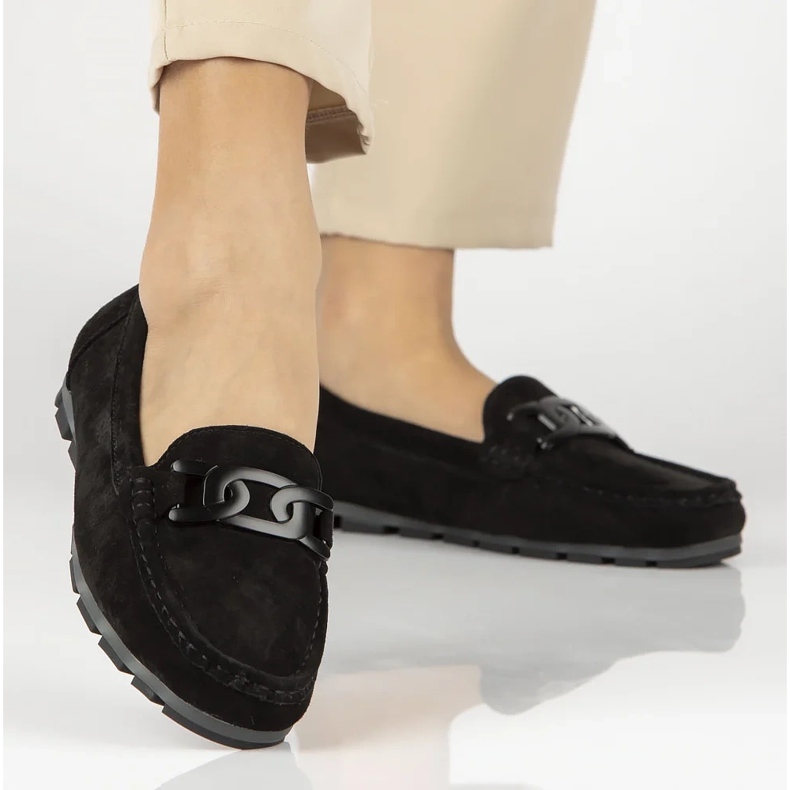 Filippo dp3630/25 mocasines de cuero bk negro