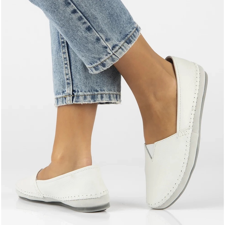 Filippo DP031/25 mocasines de cuero blanco