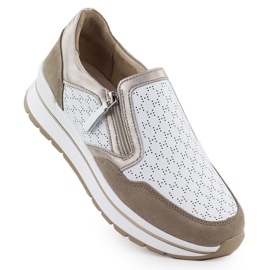Zapatillas deportivas de cuero zapatillas blancas filippo dp6777 blanco