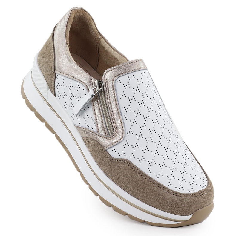 Zapatillas deportivas de cuero zapatillas blancas filippo dp6777 blanco