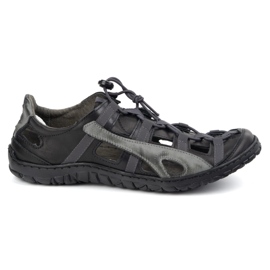 Olivier Zapatos de bicicleta de cuero para hombres 262 kz negro