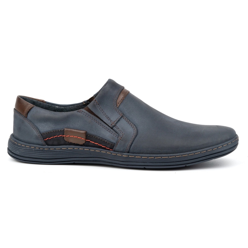 Olivier Mocasines hombre piel 520 azul marino