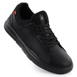 Zapatos deportivos de cuero para hombres negros mcArthur MC19