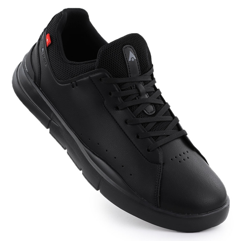 Zapatos deportivos de cuero para hombres negros mcArthur MC19