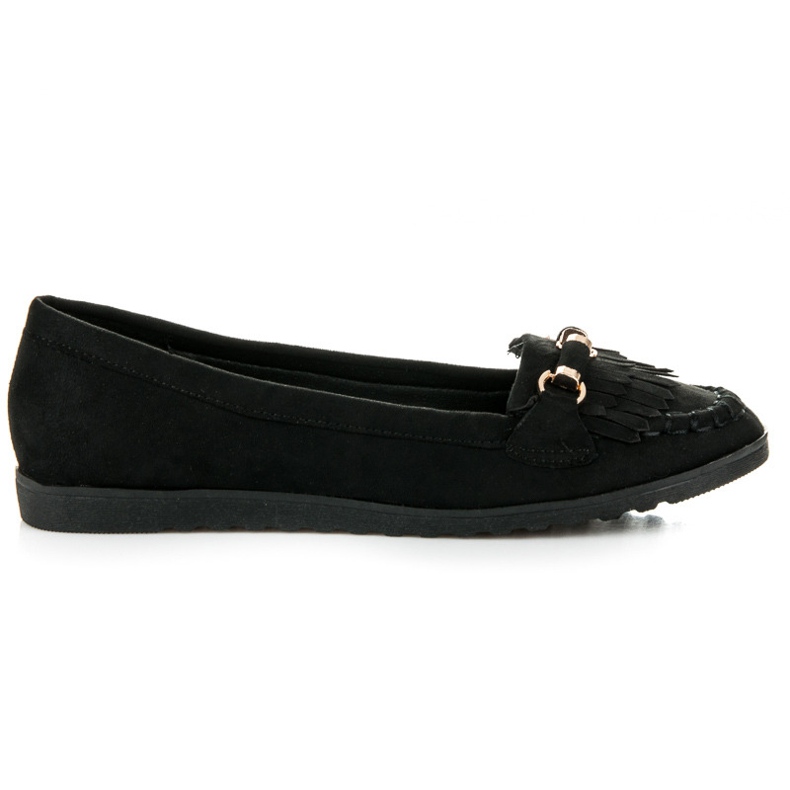 Seastar Mocasines con flecos negro Seastar Mocasines con flecos negro