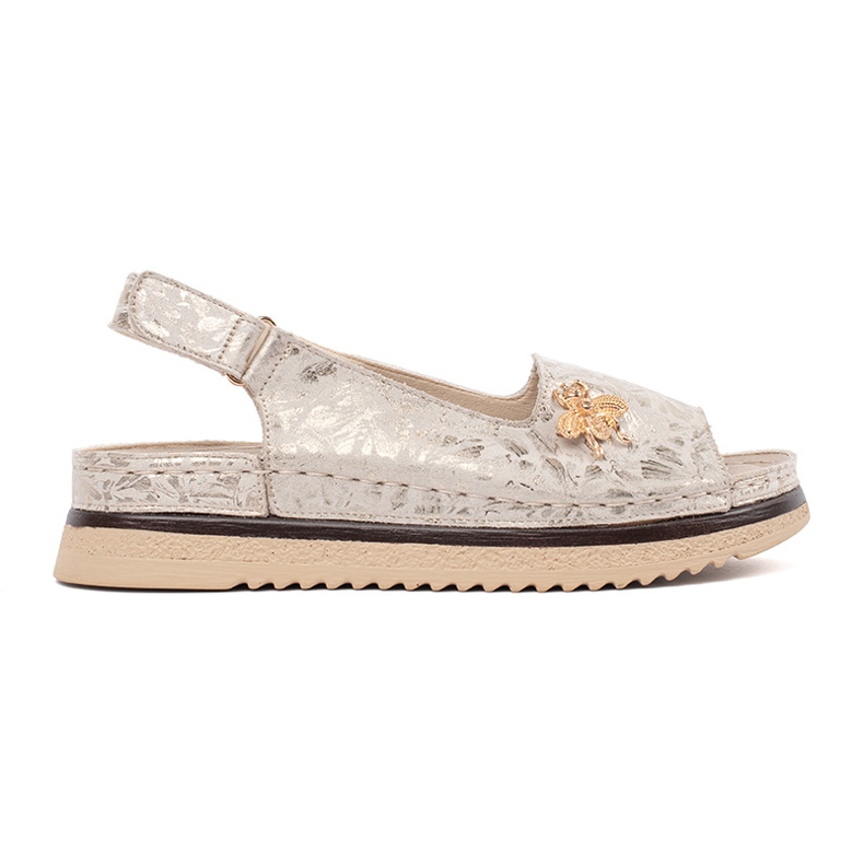 Goodin Sandalias beige ligeras en la plataforma con un alfiler