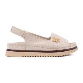 Goodin Sandalias beige en la plataforma con un alfiler
