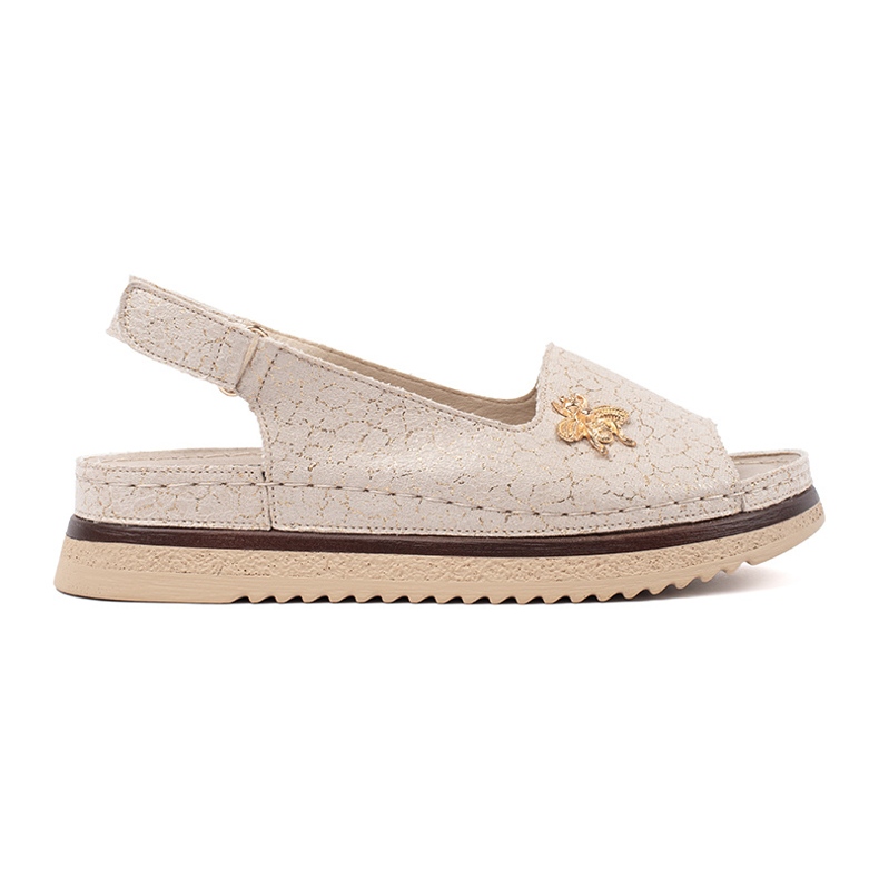 Goodin Sandalias beige en la plataforma con un alfiler
