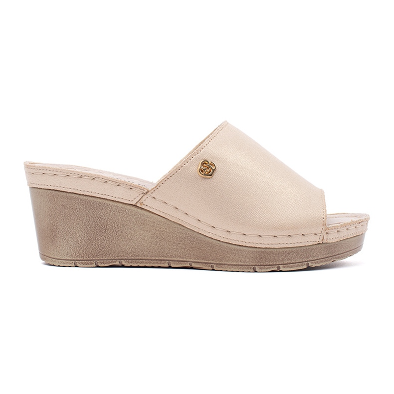 Goodin Flip Golden Women's -Flops en Wedge beige