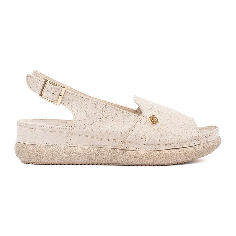 Goodin Sandalias beige con plantilla de piel.