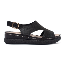 Goodin Sandalias negras en una plataforma ligera negro