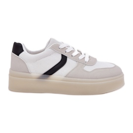 Zapatillas de plataforma baja para mujer, color blanco Zapatillas de plataforma baja para mujer, color blanco