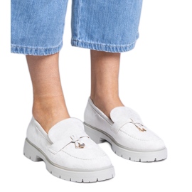 Mocasines elegantes grises de Ecozamz con decoración Mocasines elegantes grises de Ecozamz con decoración