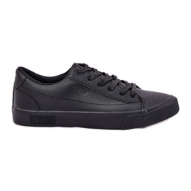 Classic de zapatillas de cuero con bajo ECO para hombres Big Star NN174252 Negro