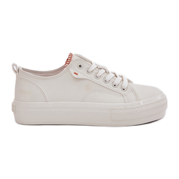 Zapatillas de deporte femenino en la plataforma con eco cuero big star rr274a297 beige ligero