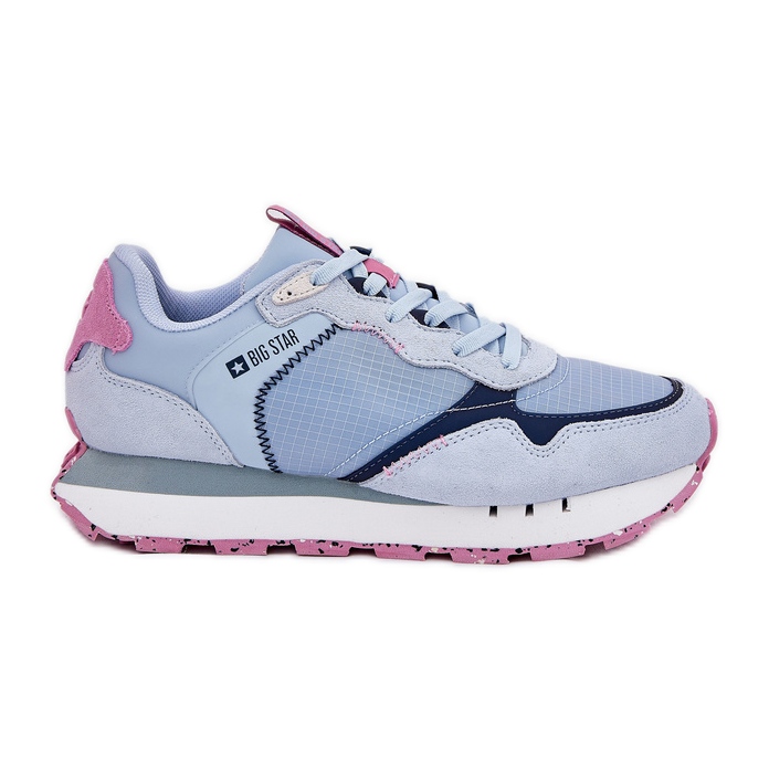Zapatos deportivos ligeros de gamuza femenina Big Star RR274236 Hi-Polish Blue azul