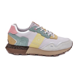 Zapatillas de ante mujeres Big Star RR274244 Sistema de color amarillo gris de alta polla
