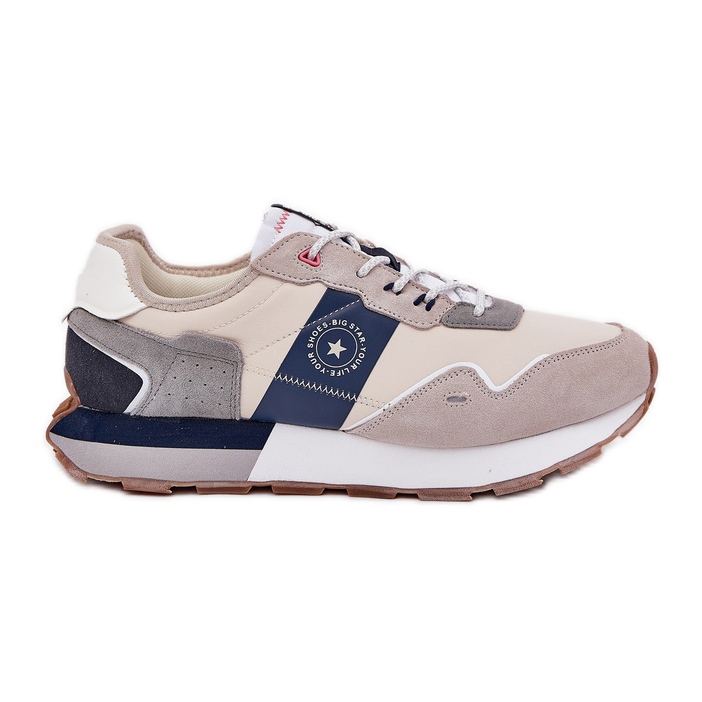 Big Star Zapatillas de ante para hombres en la plataforma de sistema de sistema de alta polvo RR174471 del sistema de alta polla gris