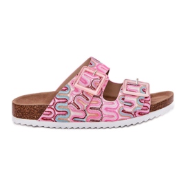 S.Barski Flip Flip Flip Flip con hebillas y Glitter S. Barski RB51-006 Pink rosa