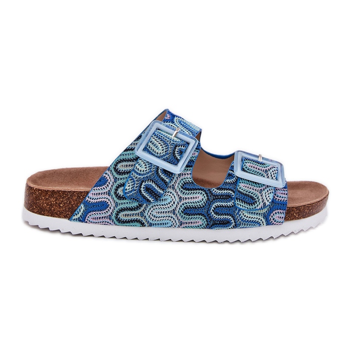 S.Barski Flip Flip Flip con hebillas y brillo S. Barski RB51-006 Azul