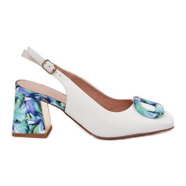 S.Barski Sandalias de cuero para mujeres en el D&amp;A CR51-002 White Post blanco