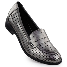 Zapatos de mujer Lords Abierto de plata metálica Potocki 12581