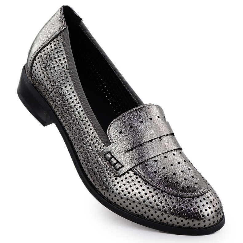 Zapatos de mujer Lords Abierto de plata metálica Potocki 12581