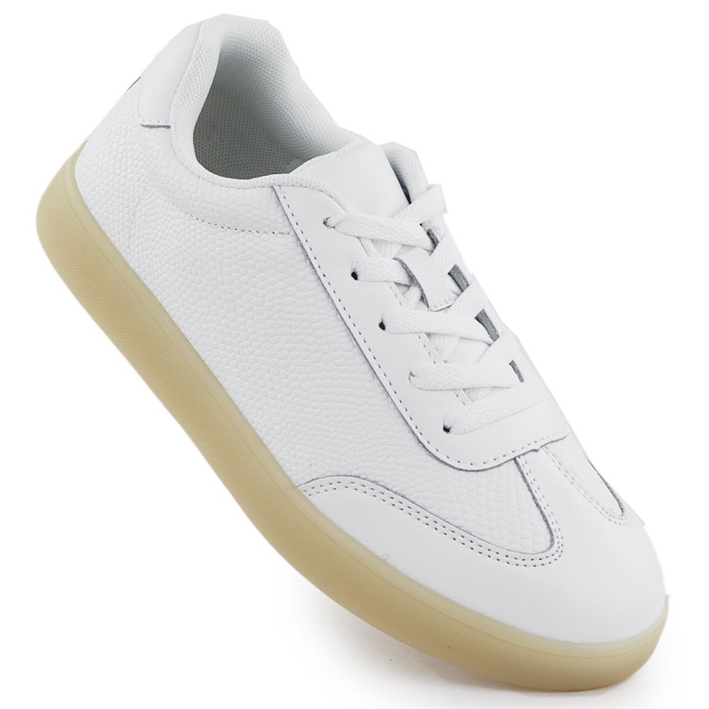 Zapatos deportivos de cuero para mujeres perfo-blancos Sergio Leone SP-118