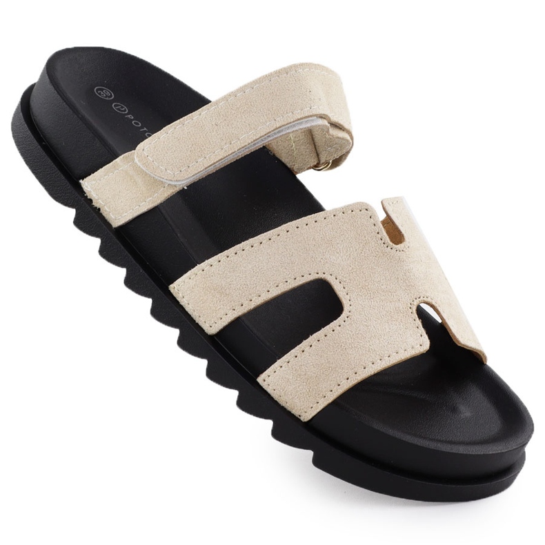 Zapatillas para mujeres beige potocki gn17303