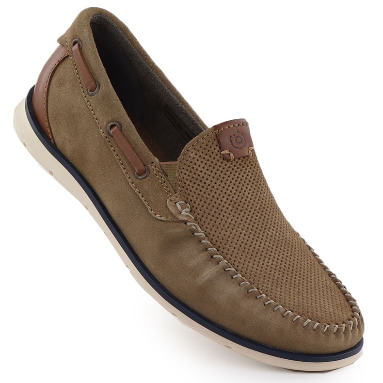 Cuero mocasines Los cómodos bugatti marrón slip-in para hombres 321-ARU61-1400