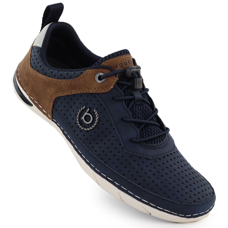Zapatos deportivos para hombres marina casual azul bugatti 21-asg03-5000