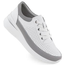 Zapatillas de deporte de cuero para Openwork Vinceza 41487 blanco Zapatillas de deporte de cuero para Openwork Vinceza 41487 blanco