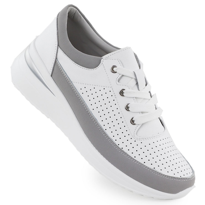 Zapatillas de deporte de cuero para Openwork Vinceza 41487 blanco