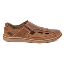 Olivier Cría de zapatos transpirables para hombres 203l Camel marrón